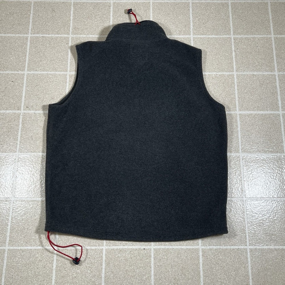 Vintage Abercrombie & Fitch Fleece Vest Jacket Grey Sherpa Outdoor Tactical Y2K - Picture 3 of 6